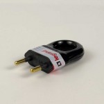 Вилка Legrand без заземлення 6A чорна з кільцем ( 050163 )