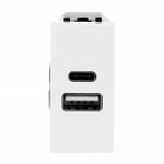Розетка Zenit біла 1 мод. USB A+C 3A ( 2CLA218540N1101 )