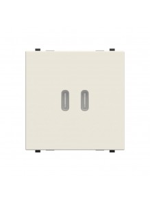 Розетка Zenit біла USB A+C 30W