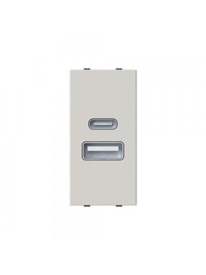 Розетка Zenit дюна 1 мод. USB A+C 2,1A