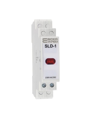 Сигнальна лампа Аско 230V AC/DC SLD-1 на DIN-рейку