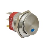 Переключатель Аско металлический 1 кл. с подсветкой 2-24В 15А KCD2-201NM-22 ( A0140010305 )