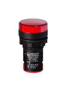 Світлосигнальна арматура AD22-22DS 380V АC червона Аско