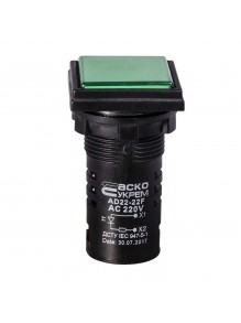 Світлосигнальна арматура AD22-22F 220V АC зелена Аско