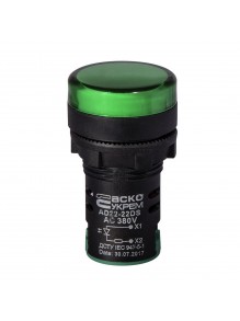 Світлосигнальна арматура AD22-22DS 380V АC зелена Аско