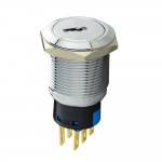 Кнопка металева з ключем АСКО TY 19C-K11/3 ( A0140010214 )