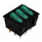 Перемикач Аско 3 клав. зелений с подсветкой KCD2-3101N GR/B ( A0140040121 ) Перемикач Аско 3 клав. зелений с подсветкой KCD2-3101N GR/B ( A0140040121 )