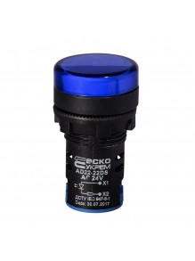 Світлосигнальна арматура AD22-22DS 24V синя Аско