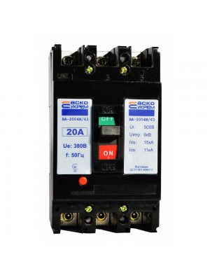 Автоматичний вимикач АСКО ВА-2004N/63 3p 20А