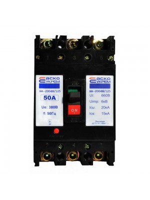 Автоматичний вимикач АСКО ВА-2004N/125 3p 50А