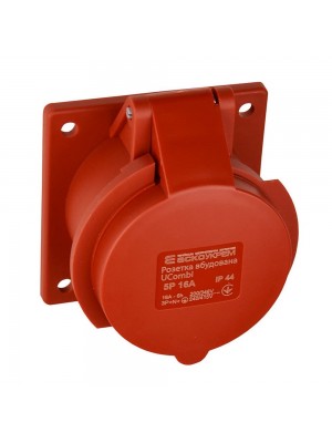 Розетка трехфазная врезная АСКО 16А/5 UCombi ІР44