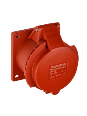 Розетка трехфазная врезная АСКО 32А/4 UCombi ІР44