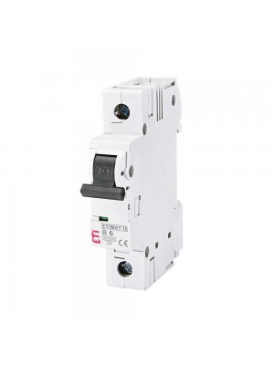 Автоматичний вимикач ETI 1р B6 10кА ETIMAT10