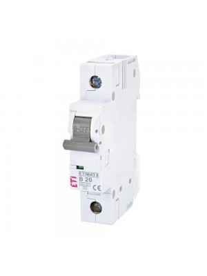 Автоматичний вимикач ETI 1р B20 6кА ETIMAT6