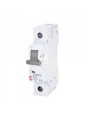 Автоматичний вимикач ETI 1р B6 6кА ETIMAT6