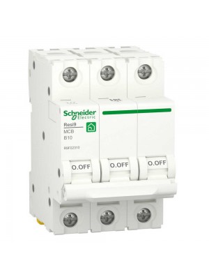 Автоматичний вимикач Schneider 6кА B 3p 10А Resi9