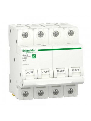Автоматический выключатель Schneider 6кА B 4p 25А Resi9