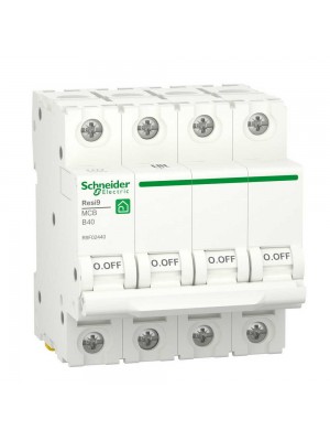 Автоматический выключатель Schneider 6кА B 4p 40А Resi9