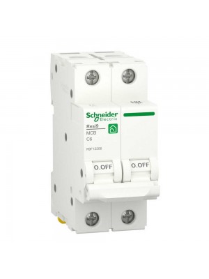 Автоматичний вимикач Schneider 6кА C 2p 06А Resi9