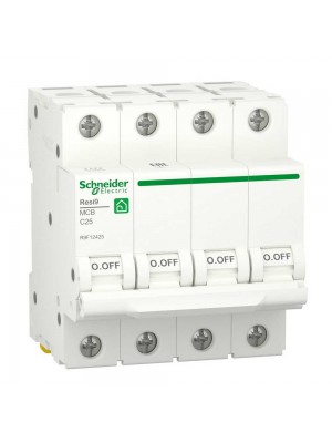 Автоматический выключатель Schneider 6кА C 4p 25А Resi9
