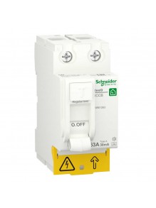 Пристрій захисного відключення Schneider 2P 63A 30мA тип AC Resi9