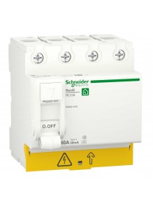 Пристрій захисного відключення Schneider 4P 40A 30мA тип AC Resi9