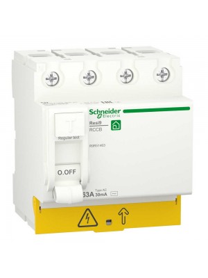 Пристрій захисного відключення Schneider 4P 63A 30мA тип AC Resi9