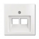 Розетка ABB basic55 2-на біла комп'ютерна без модуля ( 2CKA001753A0095 ) Розетка ABB basic55 2-на біла комп'ютерна без модуля ( 2CKA001753A0095 )
