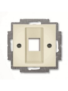 Розетка ABB basic55 cлонова кість комп'ютерна без модуля