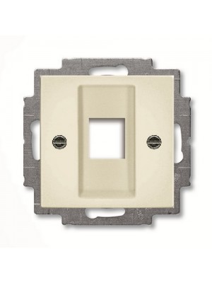 Розетка ABB basic55 cлонова кість комп'ютерна без модуля