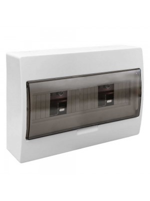 Бокс пластиковый на 12 модулей наружный КН-12 дымчатый