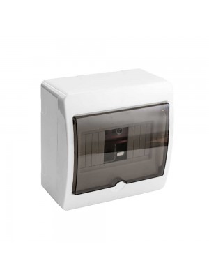 Бокс пластиковый на 6 модулей наружный КН-6 прозрачная дверка