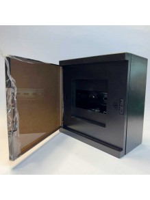 Бокс пластиковий СКІМ 06 модулів накладний IP40 чорний прозора дверка