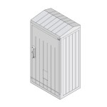 Шкаф полиэстеровый ETI KVR-D 40-66-25 SR двухдверный асимметричный правый наклонная крыша ( 1602141 )