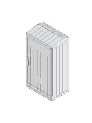 Шкаф полиэстеровый ETI KVR-D 40-66-25 SR двустворчатый асимметричный правый наклонная крыша