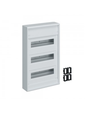 Бокс пластиковый Hager Volta на 36 модулей накладной без дверцы с клеммами