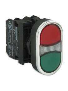 Кнопка EMAS Старт-Стоп B102B20KY (1НО+1НЗ) красно-зелёная
