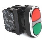 Кнопка EMAS Старт-Стоп B102K20KY (1НО+1НЗ) красно-зеленая