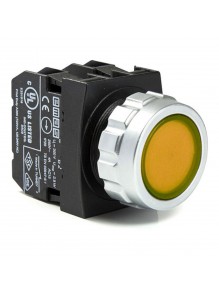 Кнопка EMAS без фиксации H102DS (1НО+1НЗ) жёлтая