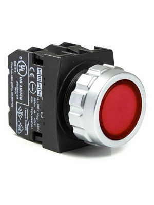 Кнопка EMAS без фиксации H102DK (1НО+1НЗ) красная