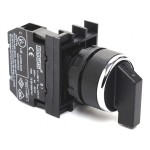 Переключатель 0-1 без фиксации (1НО) черный пластик IP50 ( B100S21 )