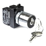 Переключатель с ключом 2-0-1 (2НО) металл IP65 (CM101AC30)