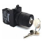 Переключатель с ключом 0-1 (1НО) пластик IP65 ( CP100AC20 )