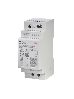 Блок живлення PS-30-24 100-250V AC 24V DC/30W/1,25A ETI