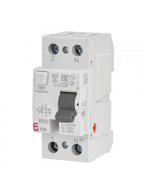 Дифреле ЕТІ EFI-P2 2P 16А 30мА AC 10kA
