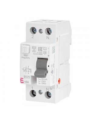Дифреле ЕТІ EFI6-P2 2p 16А 30мА тип AC 6kA