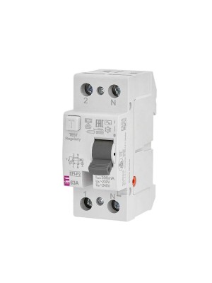 Реле диференційне ПЗВ 2р EFI-P2 63/0,3 тип AC 10kA ETI