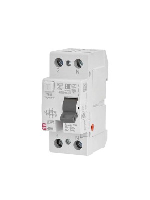Реле диференційне ПЗВ 2р EFI6-P2 63/0,3 тип A 6kA ETI