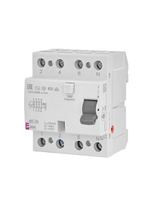 Реле диференційне ПЗВ 4р EFI-P4 40/0,03 тип AC 10kA ETI