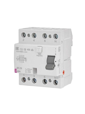 Реле диференційне ПЗВ 4р EFI-P4 40/0,1 тип AC 10kA ETI